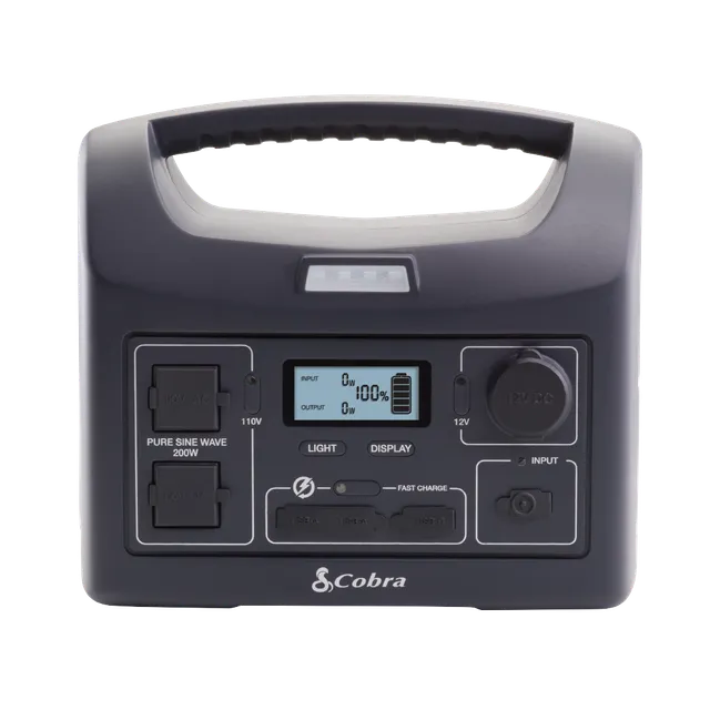 cobra-portable-power-station-200w-with-solar-recharge-and-pure-sine-wave image 1