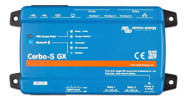 victron-energy-cerbo-s-gx-system-monitoring-and-control-hub-with-ethernet-and-bl image 1