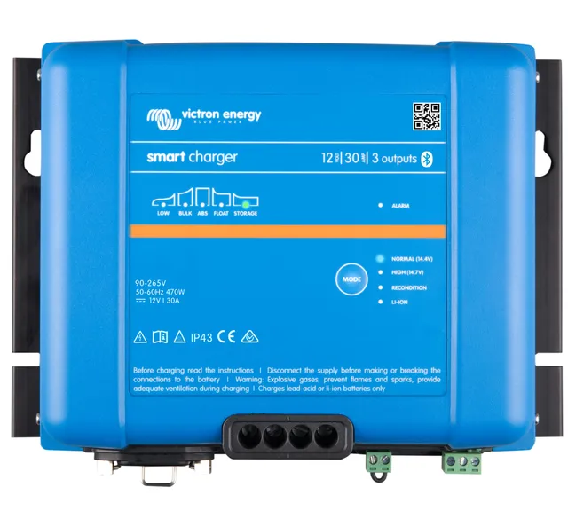 victron-energy-smart-ip43-battery-charger-12v-30a-3-outputs-with-bluetooth image 1
