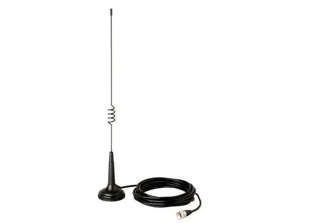 cobra-18-5-inch-magnetic-mount-cb-antenna-replacement-black-stainless-steel-whip image 1