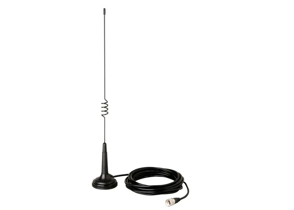 cobra-18-5-inch-magnetic-mount-cb-antenna-replacement-black-stainless-steel-whip image 1