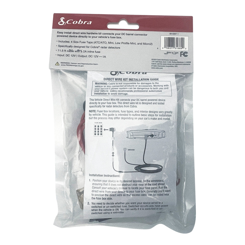 cobra-hardwire-kit-fuse-box-to-barrel-connector-for-radar-detectors image 6