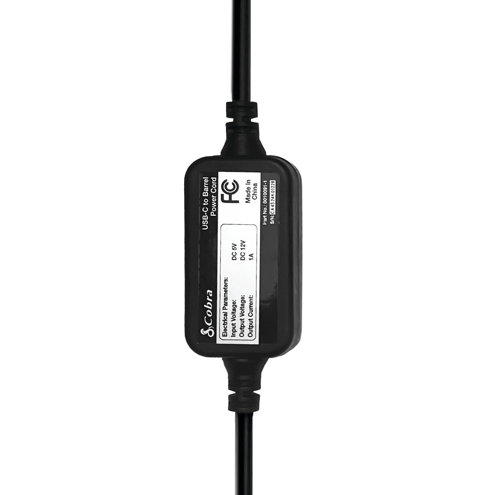 cobra-power-cord-usb-c-to-barrel-connector-for-radar-detectors image 6