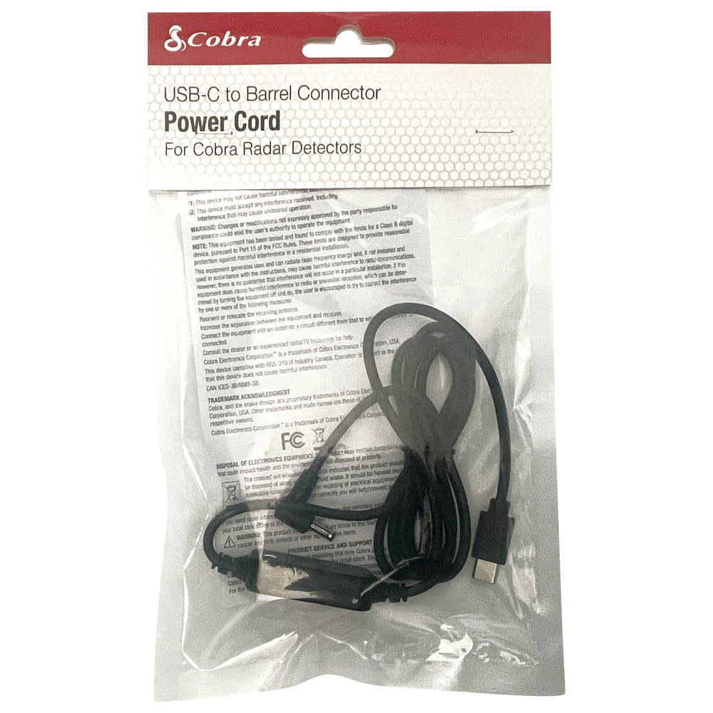 cobra-power-cord-usb-c-to-barrel-connector-for-radar-detectors image 8