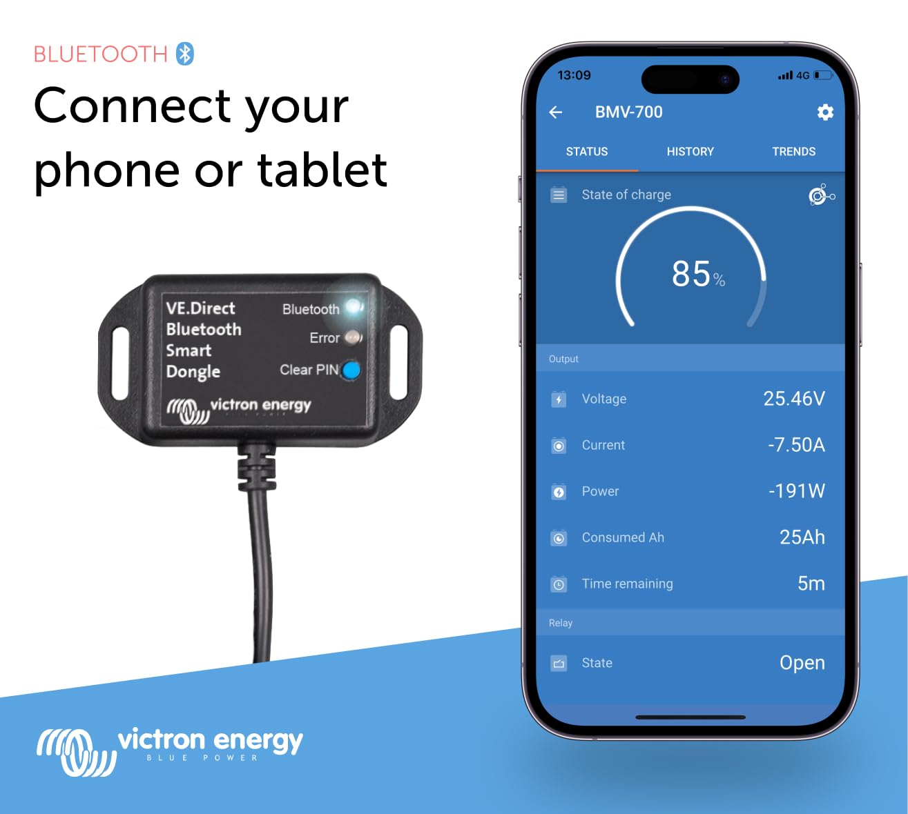 victron-energy-ve-direct-smart-dongle-bluetooth-wireless-monitoring-for-bmv-mppt image 2