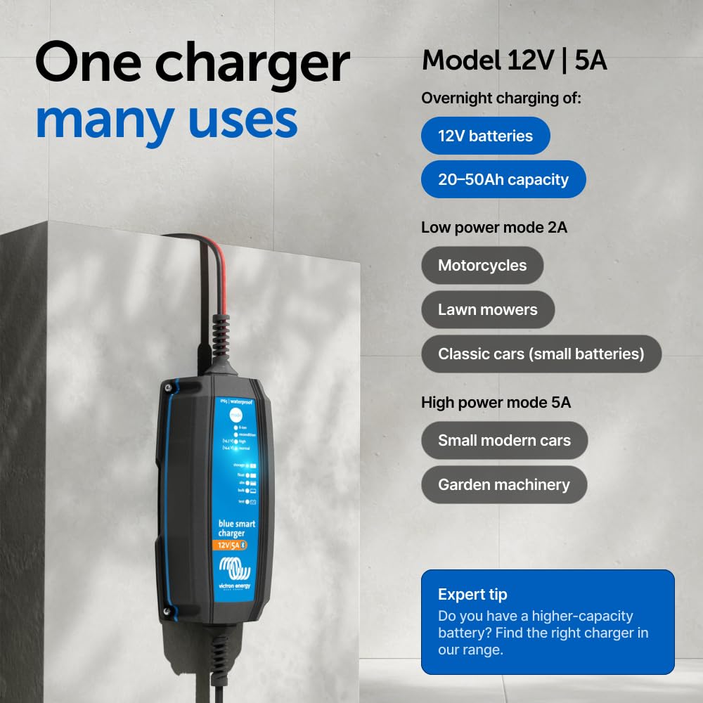 victron-energy-blue-smart-ip65-12v-5a-bluetooth-smart-battery-charger-with-power image 6
