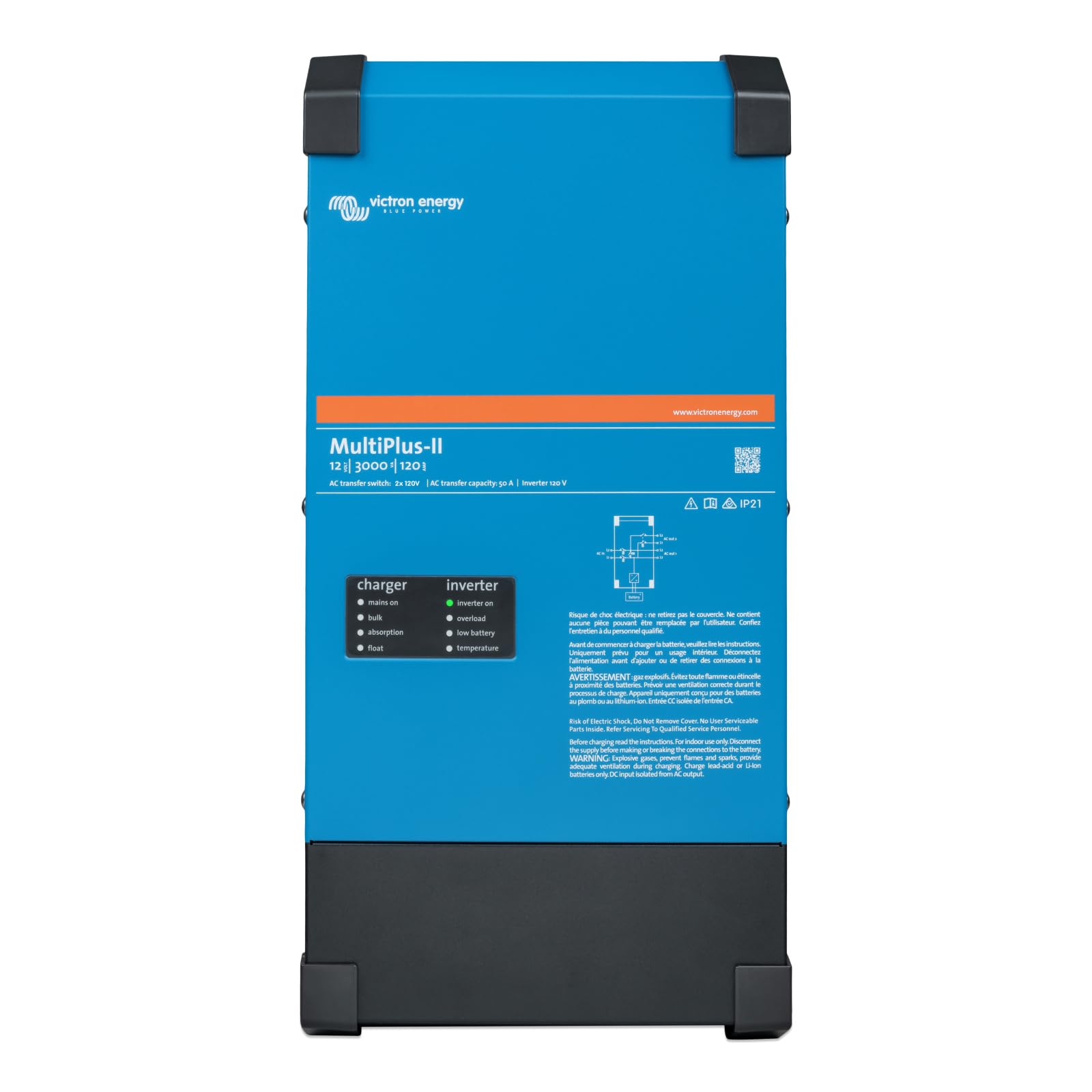 victron-energy-multiplus-ii-power-inverter-120v-3000va-12-volt-ul-458-2x-pure-si image 1