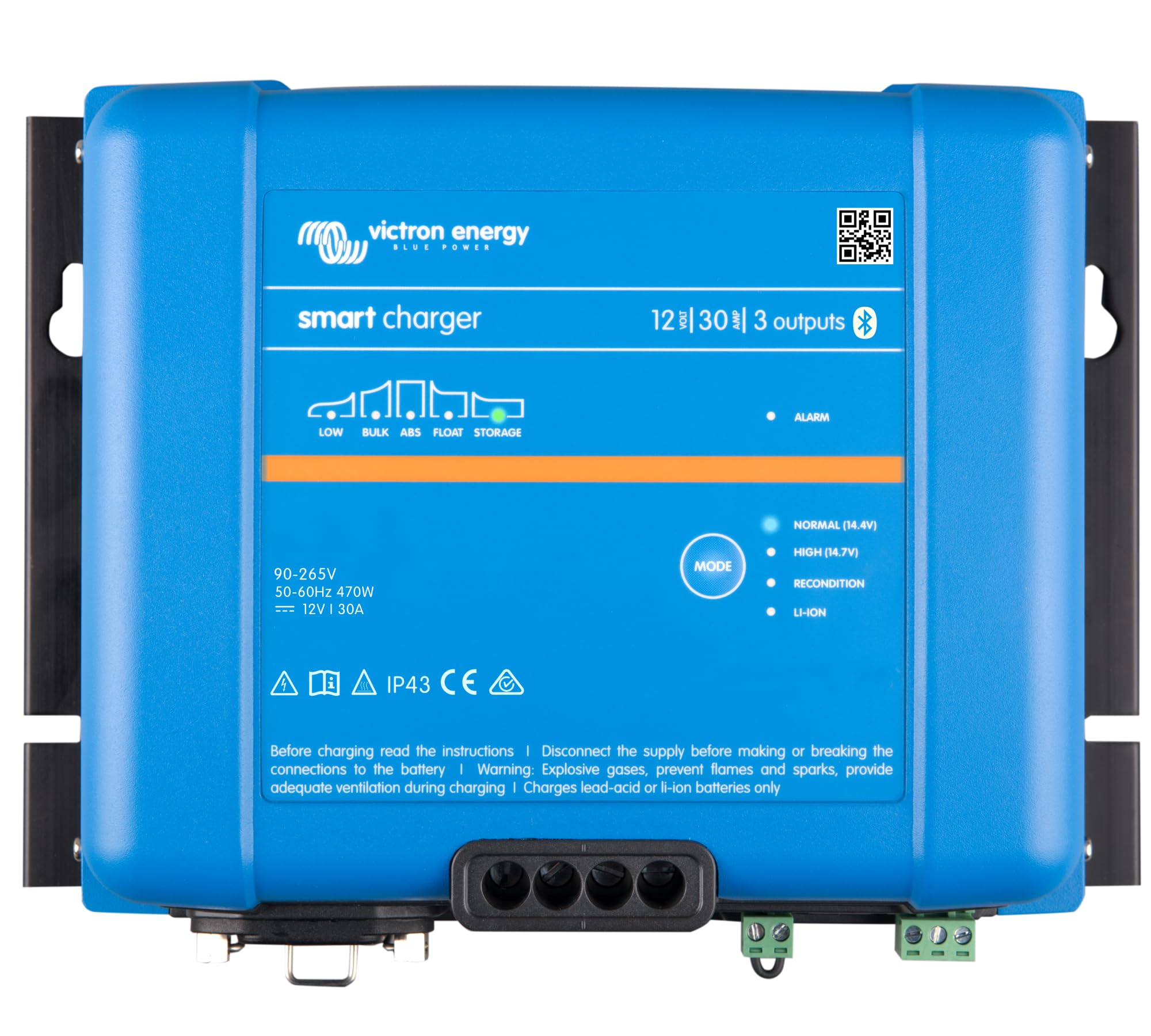 victron-energy-smart-ip43-battery-charger-12v-30a-3-outputs-with-bluetooth image 1