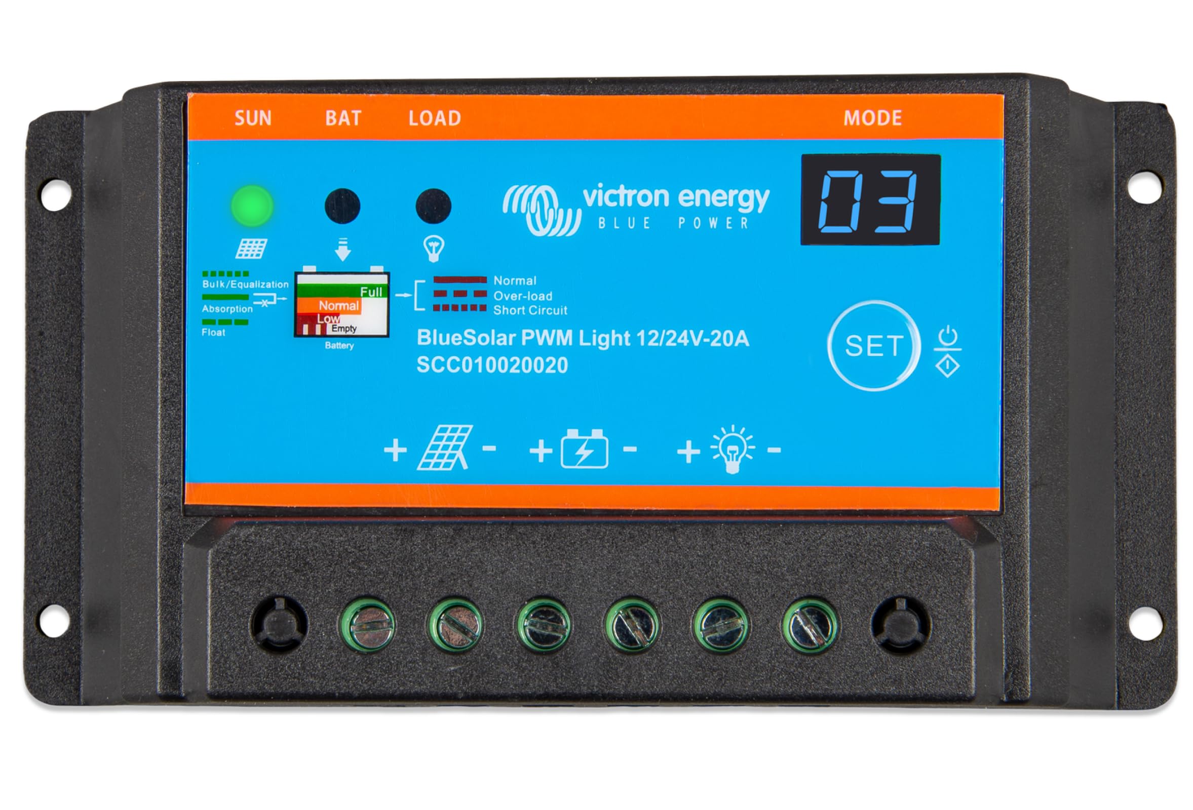 victron-energy-bluesolar-pwm-light-12-24v-20a-solar-charge-controller image 1