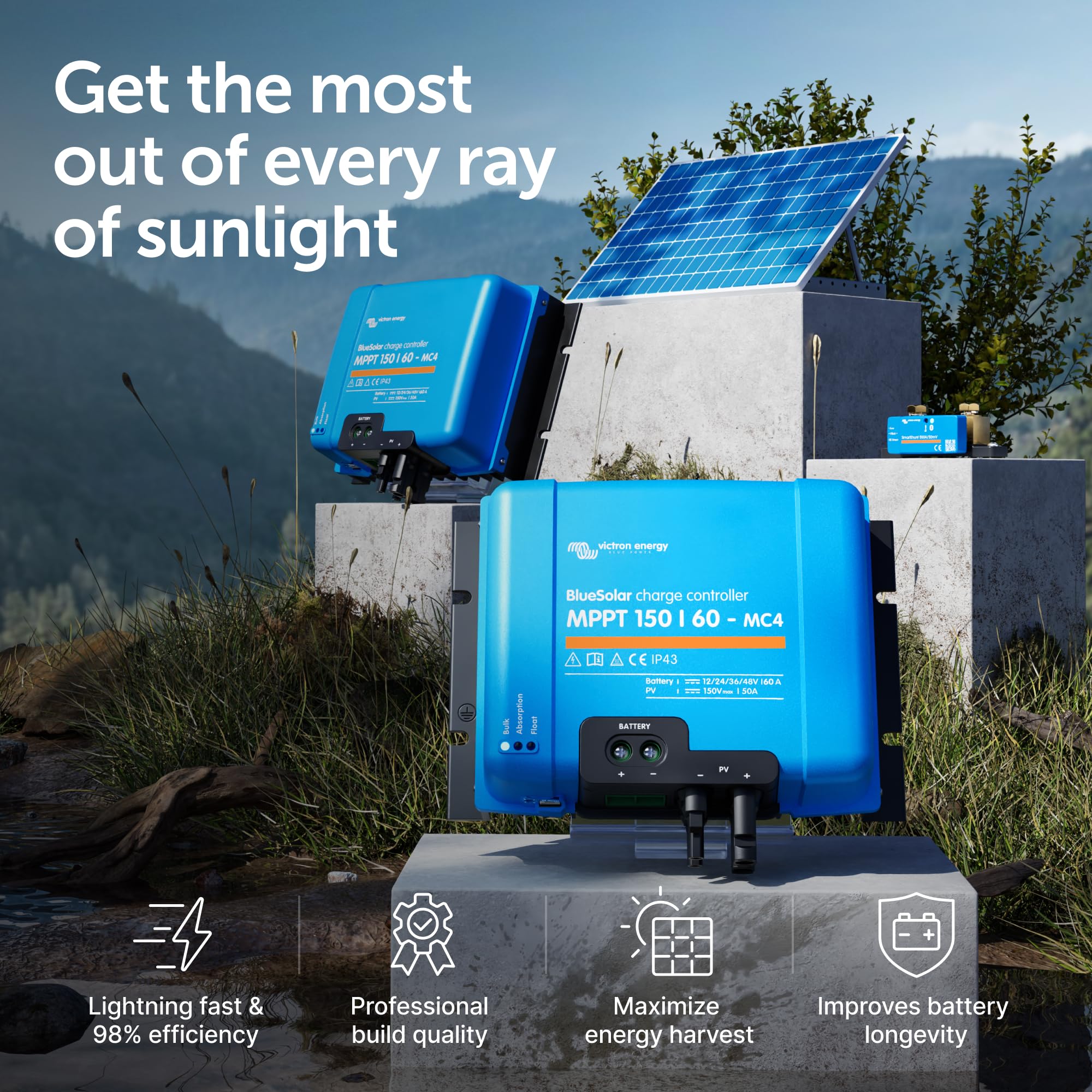 victron-energy-bluesolar-mppt-150-60-solar-charge-controller-mc4-compatible-12-2 image 2