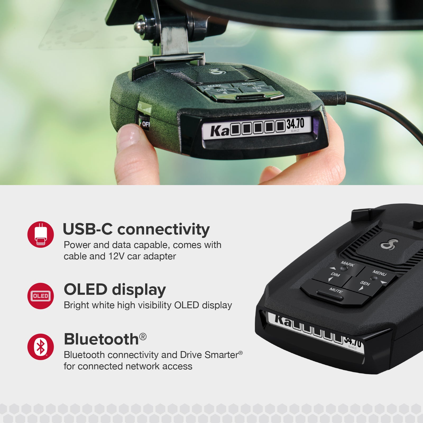 cobra-rad-490i-radar-detector-with-digital-signal-processing-and-app-connectivit image 3