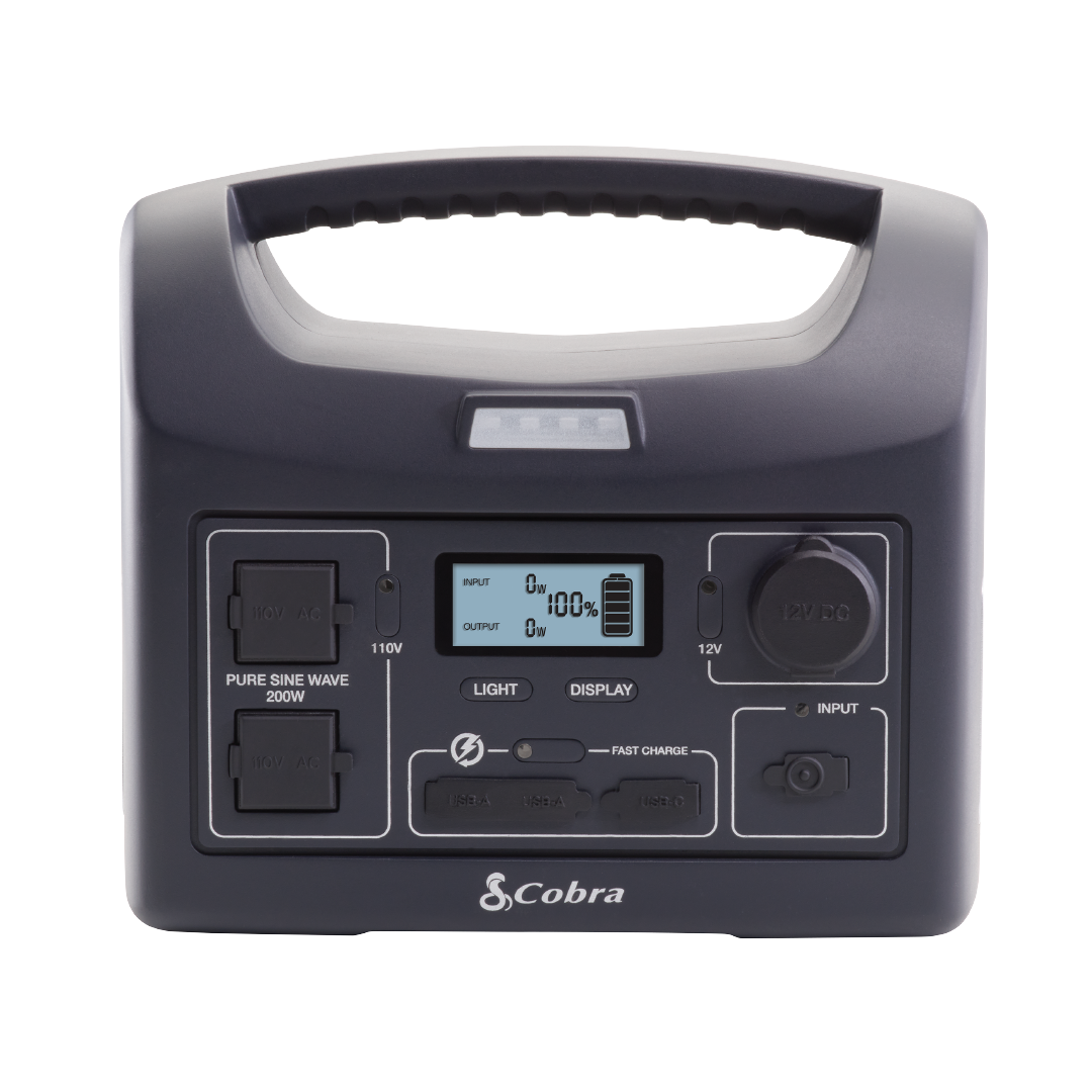 cobra-portable-power-station-200w-with-solar-recharge-and-pure-sine-wave image 1