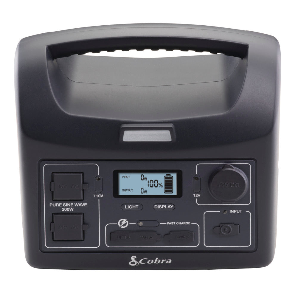 cobra-portable-power-station-200w-with-solar-recharge-and-pure-sine-wave image 2