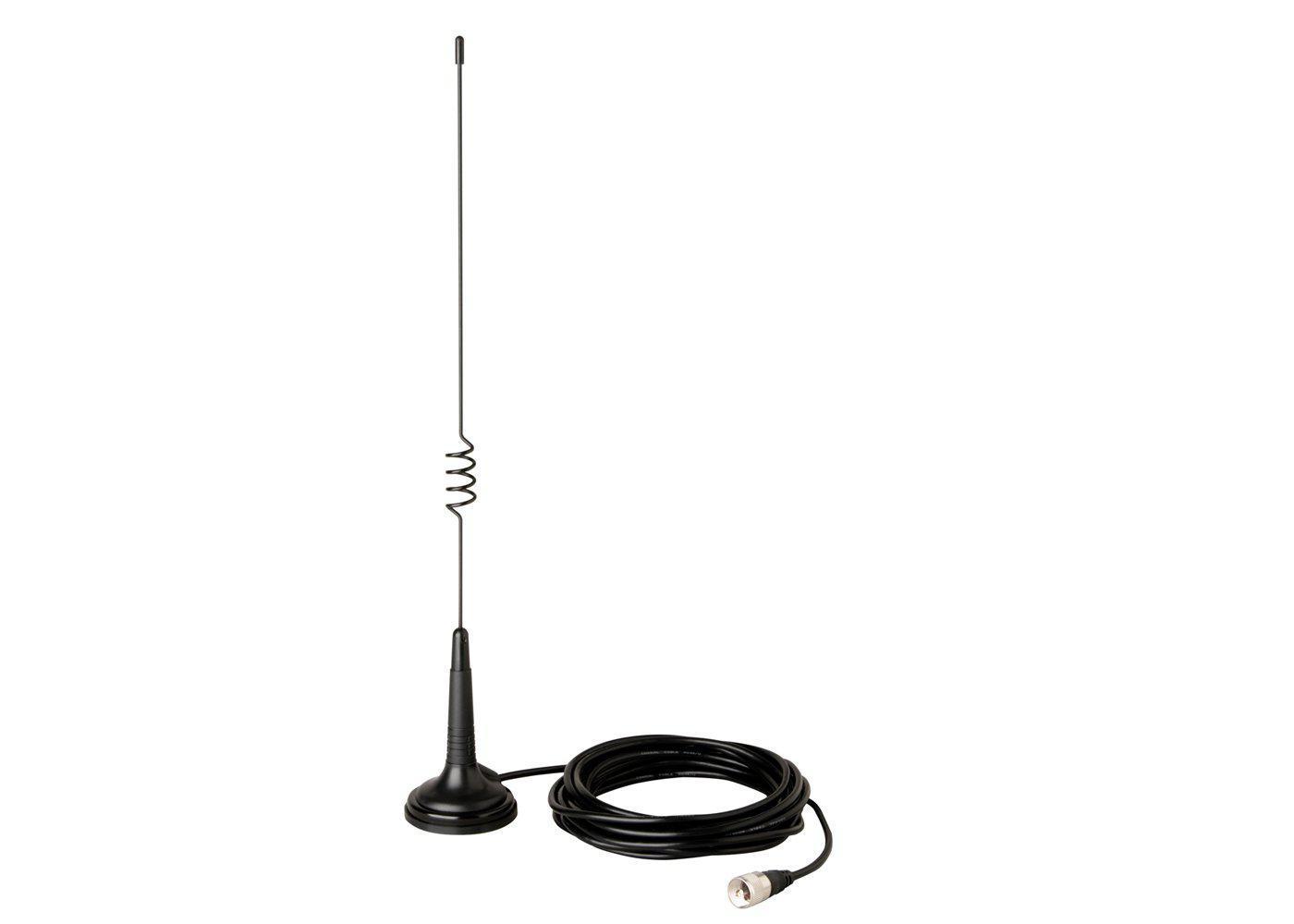 cobra-18-5-inch-magnetic-mount-cb-antenna-replacement-black-stainless-steel-whip image 1